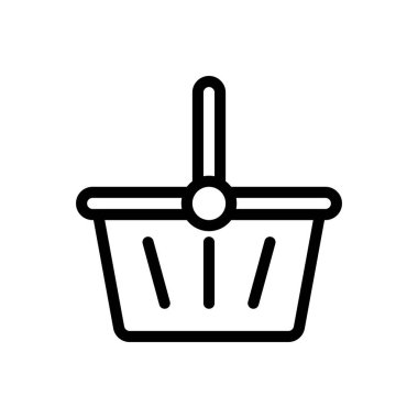 basket vector illustration on a transparent background.Premium quality symbols.Thin line icon for concept and graphic design.