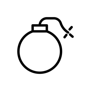 Şeffaf bir arkaplan üzerinde bomba vektör çizimi. Premium kalite semboller. Konsept ve grafik tasarım için ince çizgi simgesi.