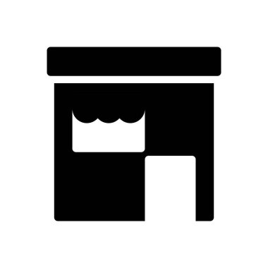 Şeffaf bir arkaplanda mağaza vektör çizimi. Konsept ve grafik tasarım simgeleri için kaliteli semboller..