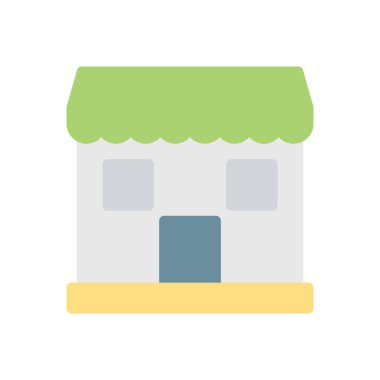 Şeffaf bir arkaplan üzerinde mağaza vektör çizimi. Konsept ve grafik tasarımı için premium kalite simgeleri..