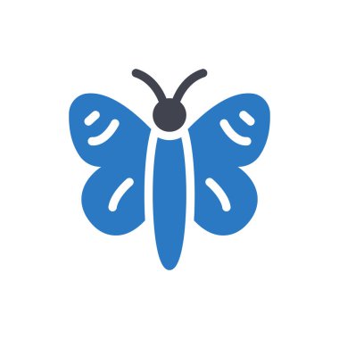 Şeffaf bir arkaplan üzerinde kelebek vektör çizimi. Konsept ve grafik tasarımı için en iyi kalite semboller..