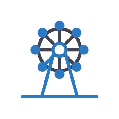 Şeffaf bir arkaplan üzerinde Ferris vektör çizimi. Konsept ve grafik tasarımı için özel kalite semboller..
