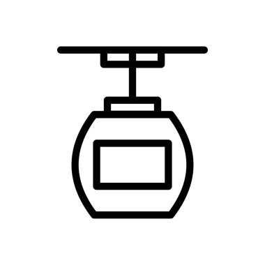 Şeffaf bir arkaplanda başkanlık kaldırma vektör çizimi. Konsept ve grafik tasarımı için ince çizgi simgesi..