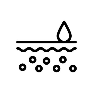 Şeffaf bir arkaplanda nem vektörü çizimi. Premium kalite semboller. Konsept ve grafik tasarım için ince çizgi simgesi.