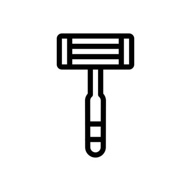 Saydam bir arkaplanda jilet vektör çizimi. Premium kalite semboller. Konsept ve grafik tasarım için ince çizgi simgesi. 