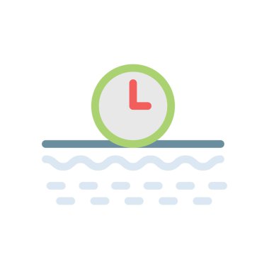 Şeffaf bir arkaplanda zaman vektör çizimi. Konsept ve grafik tasarım için kaliteli simgeler..