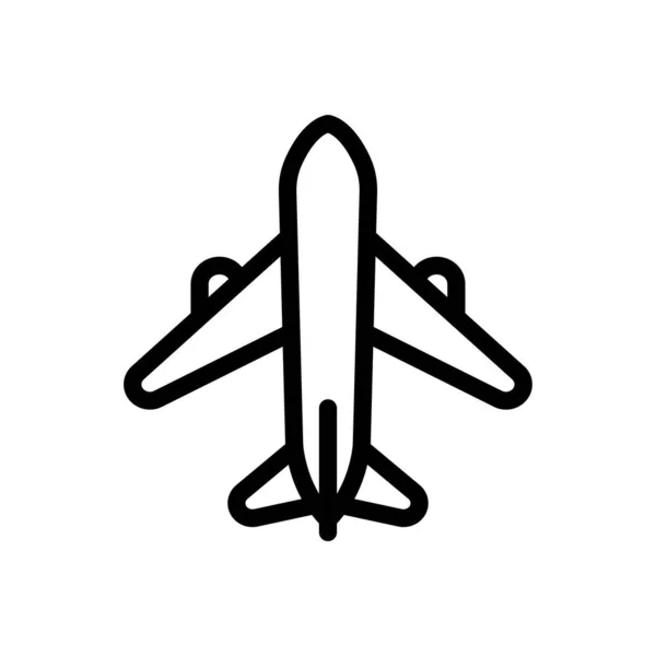 Plane Vector Illustration Transparent Background Premium Quality Symbols Thin Line — 스톡 벡터
