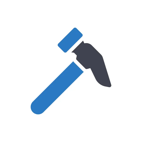 Hammer Vector Illustration Transparent Background Premium Quality Symbols Glyphs Icon — Vector de stock