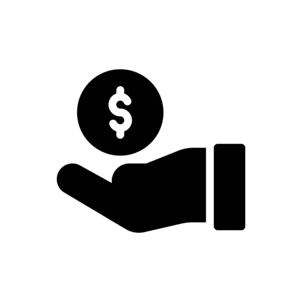 Διανυσματική Απεικόνιση Δολαρίου Διαφανές Φόντο Συμβολισμοί Υψηλής Ποιότητας Εικονίδιο Glyphs — Διανυσματικό Αρχείο