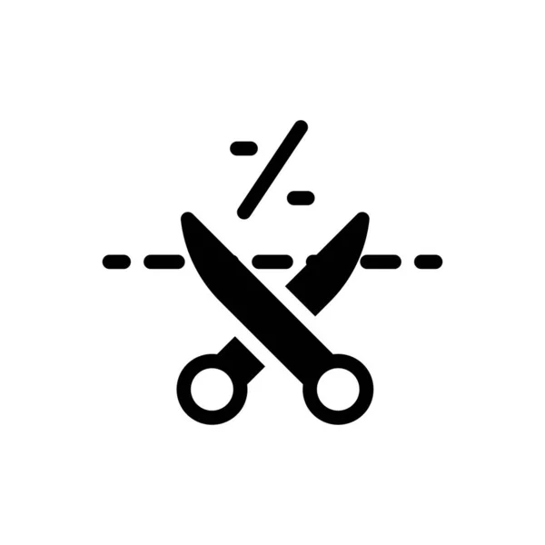 Nůžkový Vektorový Ilustrace Průhledném Pozadí Symboly Prvotřídní Kvality Ikona Glyfy — Stockový vektor