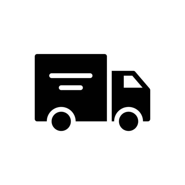 透明な背景にトラックのベクトルイラスト プレミアム品質の象徴概念とグラフィックデザインのためのグリフアイコン — ストックベクタ