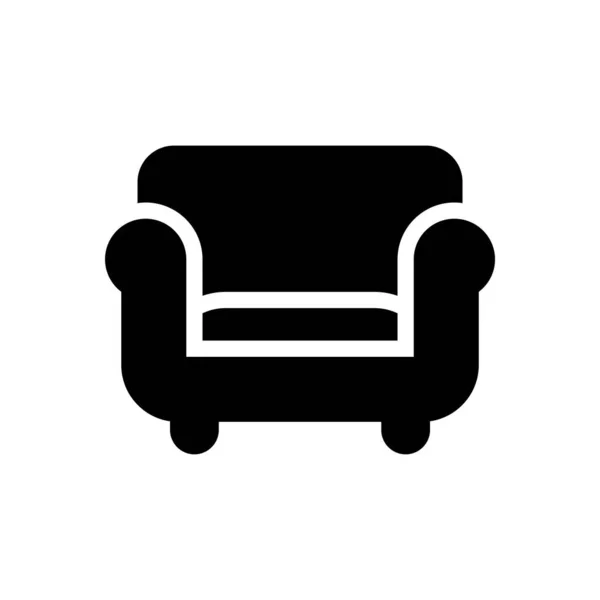 Sofa Vector Illustration Transparent Background Premium Quality Symbols Glyphs Icon — Vetor de Stock