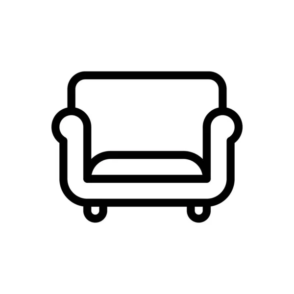 Sofa Vector Illustration Transparent Background Premium Quality Symbols Thin Line - Stok Vektor