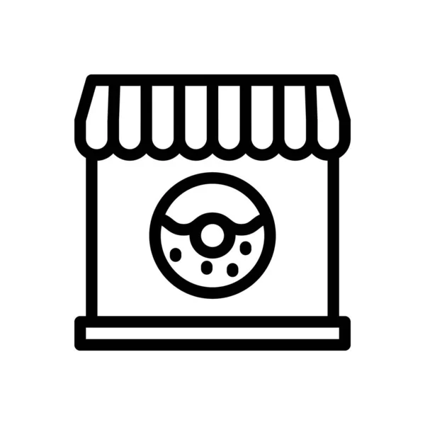 Donut Vector Illustration Transparent Background Premium Quality Symbols Thin Line — Vettoriale Stock