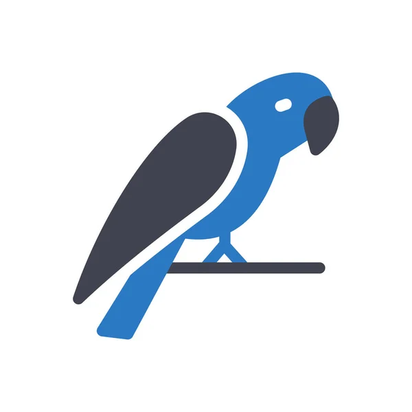 Parrot Vector Illustration Transparent Background Premium Quality Symbols Glyphs Icon — Stock vektor