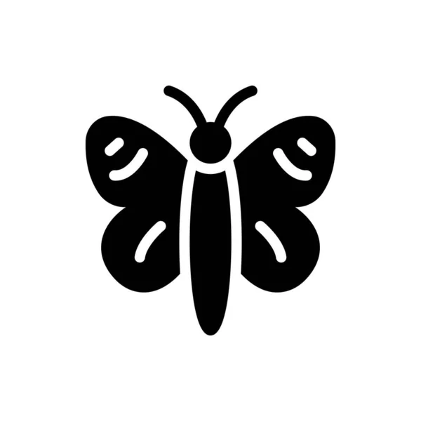 Векторна Ілюстрація Метелика Прозорому Фоні Символи Якості Премій Піктограма Гліфів — стоковий вектор