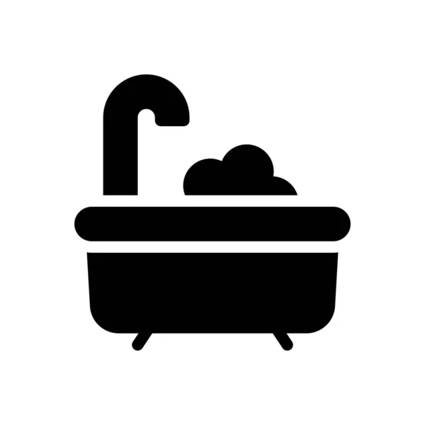 Bath Vector Illustration Transparent Background Premium Quality Symbols Glyphs Icon — ストックベクタ