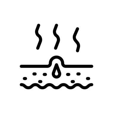 Saydam bir arkaplan üzerinde sivilce vektör çizimi. Premium kalite semboller. Konsept ve grafik tasarım için ince çizgi simgesi. 