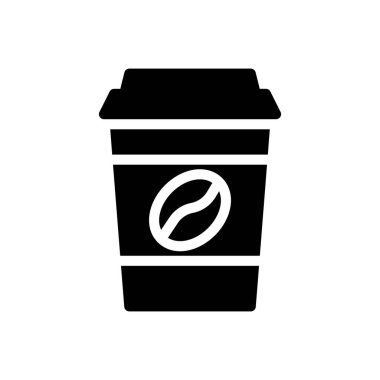 Şeffaf bir arkaplanda kahve vektörü çizimi. Konsept ve grafik tasarım simgeleri için kaliteli semboller.. 