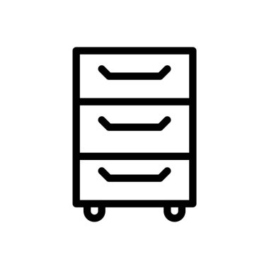 drawer vector illustration on a transparent background.Premium quality symbols.Thin line icon for concept and graphic design. 