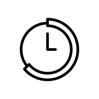 Şeffaf bir arkaplanda zaman vektör çizelgesi. Premium kalite sembolleri. Konsept ve grafik tasarım için ince çizgi simgesi.