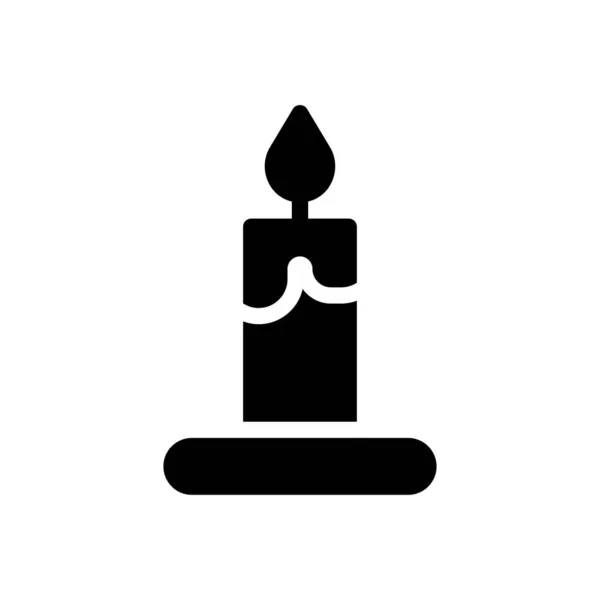 Candle Vector Illustration Transparent Background Premium Quality Symbols Glyphs Icon — Stock Vector