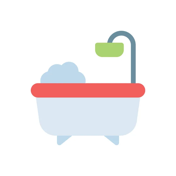 Bath Vector Illustration Transparent Background Premium Quality Symbols Stroke Icon - Stok Vektor