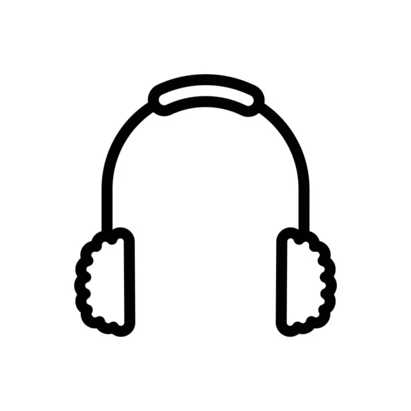 透明背景下的耳机矢量插图 高级质量符号 概念和图形设计的细线图标 — 图库矢量图片