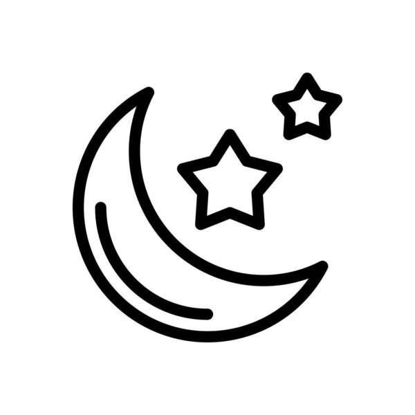 moon vector illustration on a transparent background.Premium quality symbols.Thin line icon for concept and graphic design. 