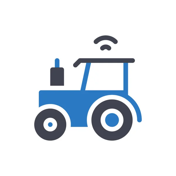 Tractor Vector Illustration Transparent Background Premium Quality Symbols Glyphs Icon — Stok Vektör