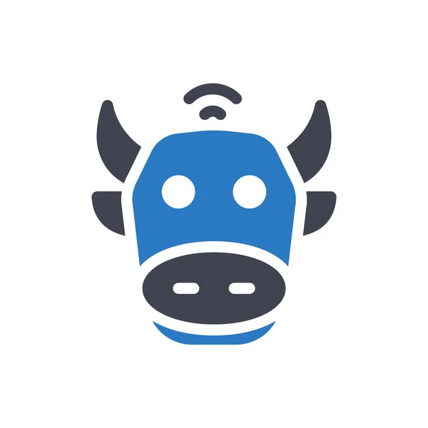 Cow Vector Illustration Transparent Background Premium Quality Symbols Glyphs Icon — Stock Vector