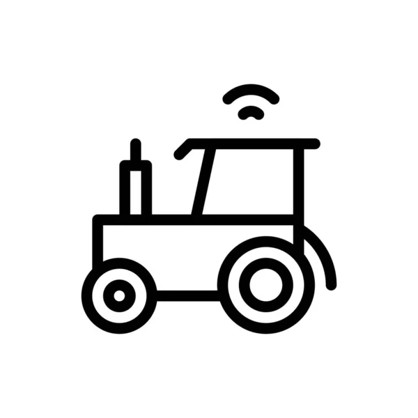 Tractor Vector Illustration Transparent Background Premium Quality Symbols Thin Line — Stock Vector