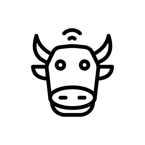 Cow Vector Illustration Transparent Background Premium Quality Symbols Thin Line — Stock Vector