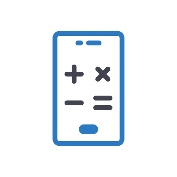 Calculator Vector Illustration Transparent Background Premium Quality Symbols Glyphs Icon — Stockvektor