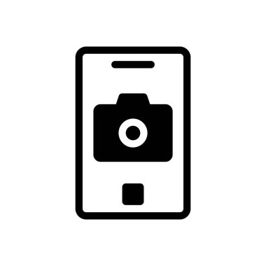 Şeffaf bir arkaplan üzerinde kamera vektör illüstrasyonu. Konsept ve grafik tasarım için mükemmel kalite semboller..