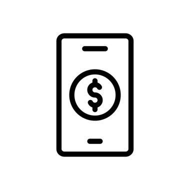 Saydam bir arkaplanda dolar vektör illüstrasyonu. Premium kalite semboller. Konsept ve grafik tasarım için ince çizgi simgesi..