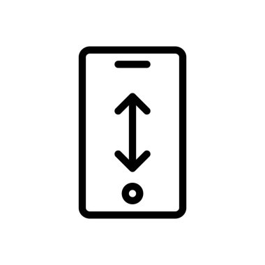 Şeffaf bir arkaplan üzerinde mobil vektör çizimi. Premium kalite sembolleri. Konsept ve grafik tasarım için ince çizgi simgesi.