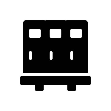 Saydam bir arkaplan üzerindeki dolap vektör çizimi. Konsept ve grafik tasarımı için mükemmel kalite semboller..