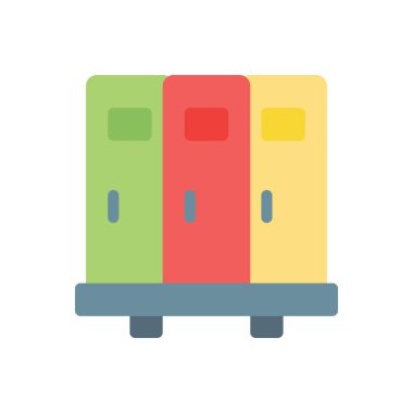 Saydam bir arkaplan üzerindeki dolap vektör çizimi. Konsept ve grafik tasarımı için mükemmel kalite simgeleri.. 