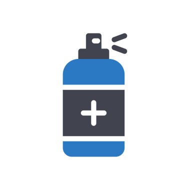 Şeffaf bir arkaplan üzerinde dezenfektan vektör çizimi. Konsept ve grafik tasarımı için en iyi kalite semboller..