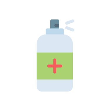 Şeffaf bir arkaplan üzerinde dezenfektan vektör çizimi. Konsept ve grafik tasarımı için premium kalite simgeleri.. 