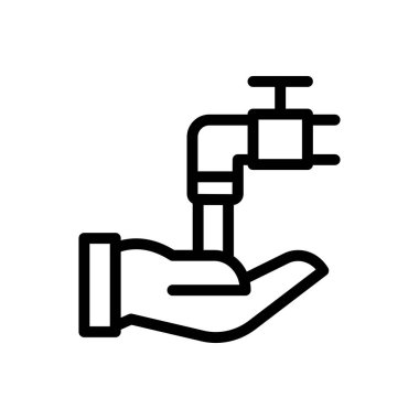 Saydam bir arkaplanda tap vektör çizimi. Premium kalite sembolleri. Konsept ve grafik tasarım için ince çizgi simgesi.