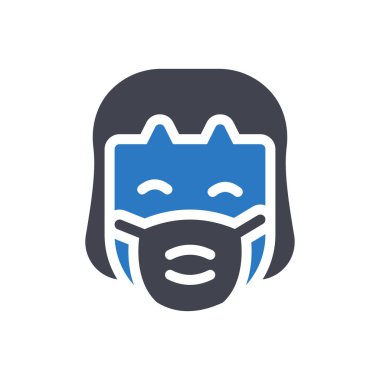 Şeffaf bir arkaplan üzerinde maske vektör illüstrasyonunu kullan. Konsept ve grafik tasarımı için kaliteli semboller..