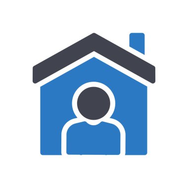 Şeffaf bir arkaplanda evde vektör illüstrasyonunda kalın. Konsept ve grafik tasarımı için en iyi kalite semboller..