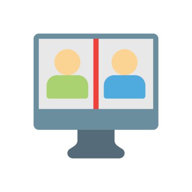 Saydam bir arkaplan üzerinde konferans çağrısı vektör illüstrasyonu. Konsept ve grafik tasarımı için premium kalitesi simgeleri.. 