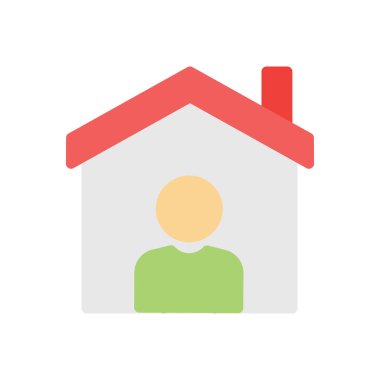 Şeffaf bir arkaplanda evde vektör illüstrasyonunda kalın. Konsept ve grafik tasarımı için prim kalite simgeleri..