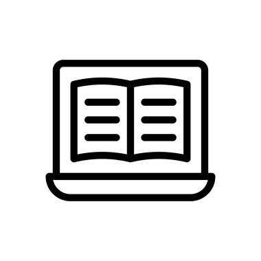 Şeffaf bir arkaplan üzerinde çevrimiçi vektör illüstrasyonu. Konsept ve grafik tasarım için ince çizgi simgesi..