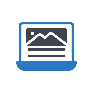 Şeffaf bir arkaplan üzerinde dizüstü bilgisayar vektör çizimi. Konsept ve grafik tasarım için kaliteli semboller..