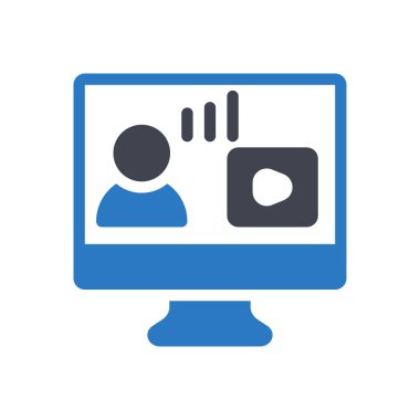 Şeffaf bir arkaplan üzerinde video vektör illüstrasyonu. Konsept ve grafik tasarım için kaliteli semboller..