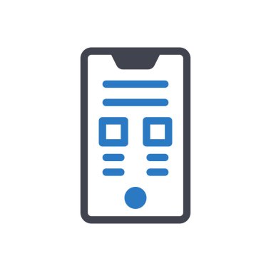 Şeffaf bir arkaplan üzerinde mobil vektör illüstrasyonu. Konsept ve grafik tasarımı için kaliteli semboller..